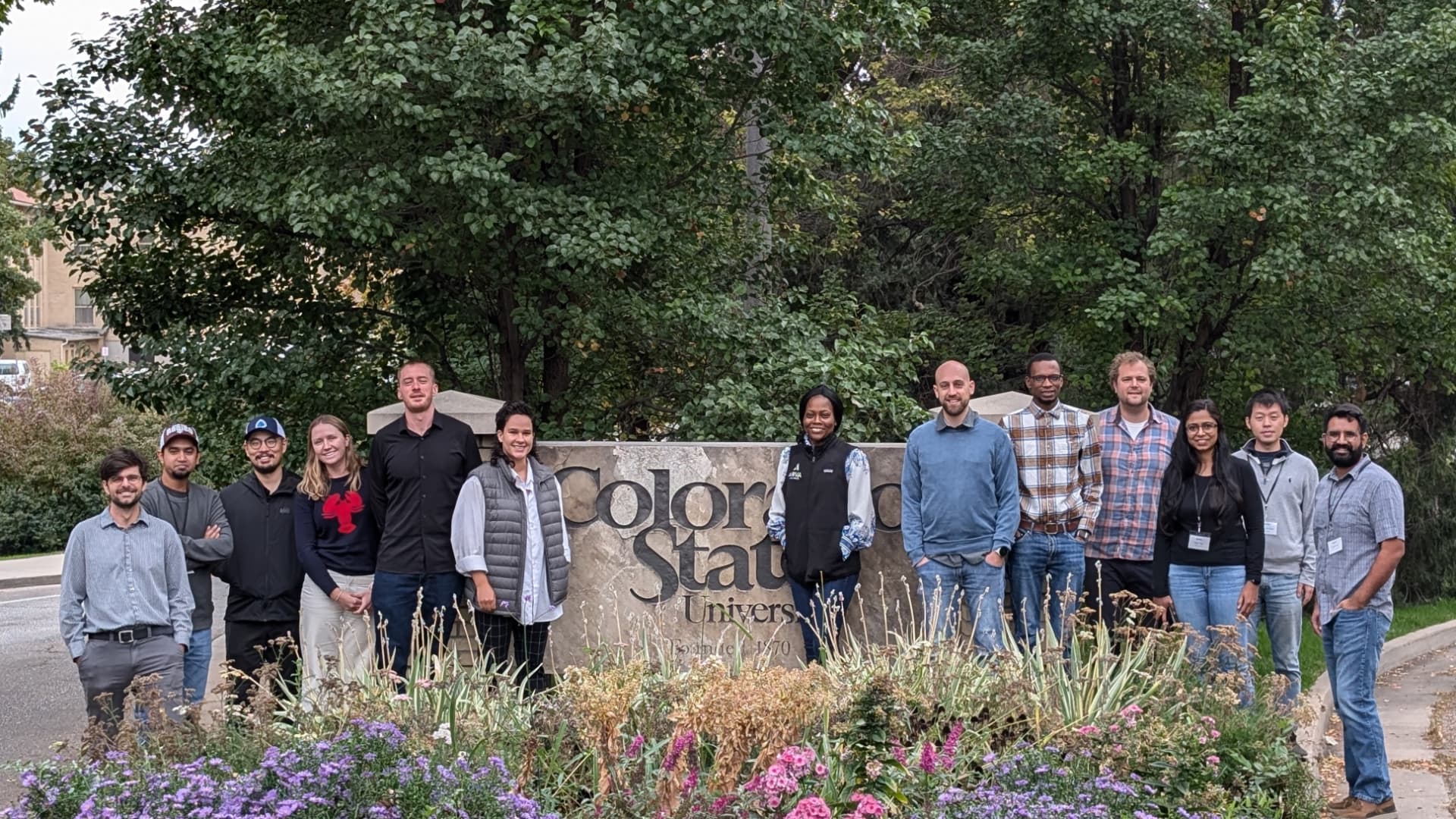DayCent training cohort at the Colorado State University sign